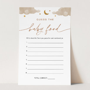 Carte de jeu Devinez la nourriture pour bébé Twink