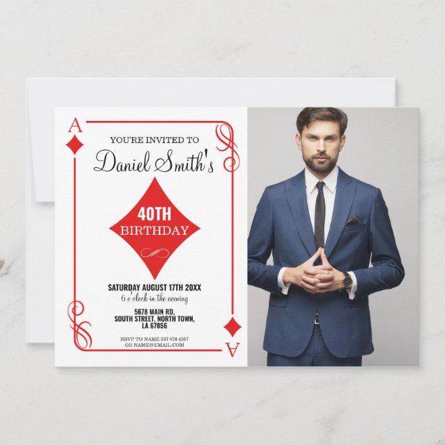 Carte de jeu Diamond Anniversaire Las Vegas Casino (Devant)