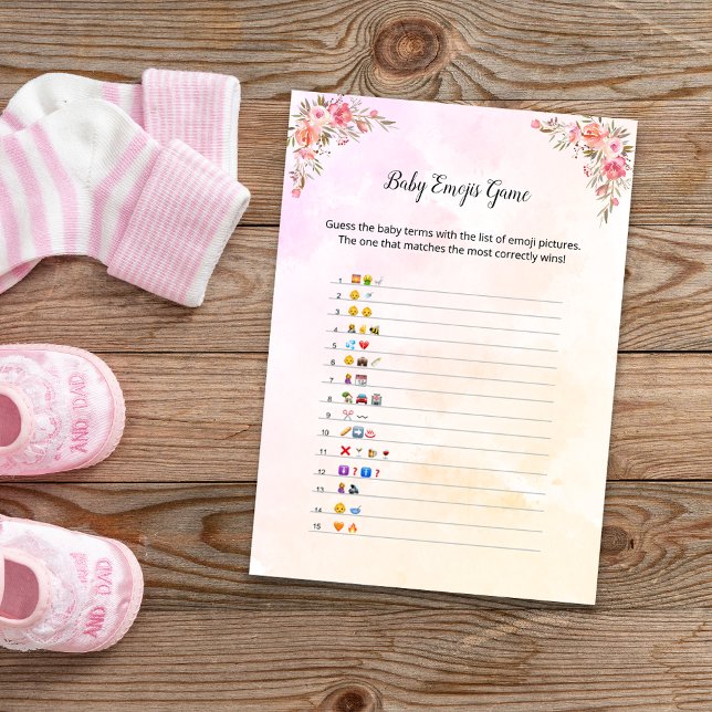 Carte de jeu Elephant Baby shower bébé Emoji (Créateur téléchargé)