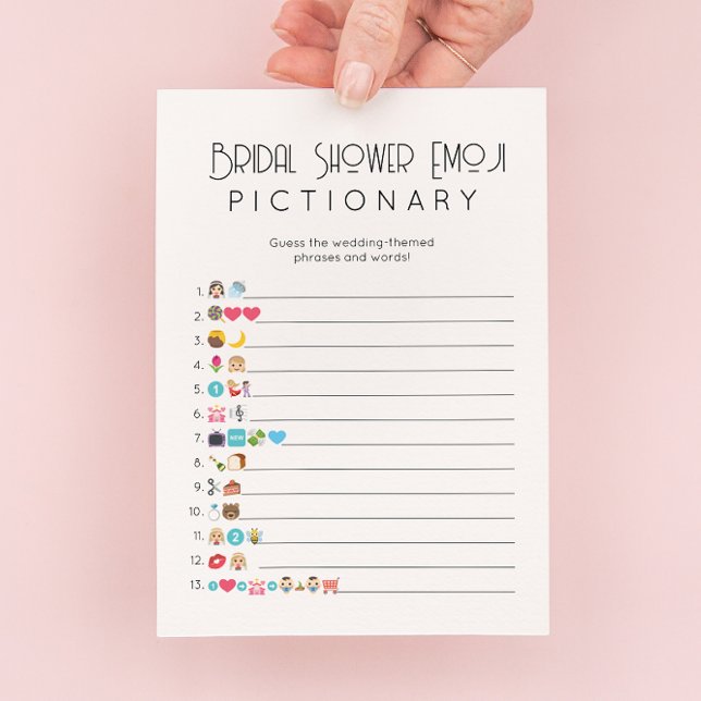 Carte de jeu Fête des mariées Emoji Pictionary (Créateur téléchargé)