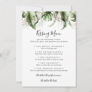 Carte de jeu Gold Tropical Green Mariage Kissing M