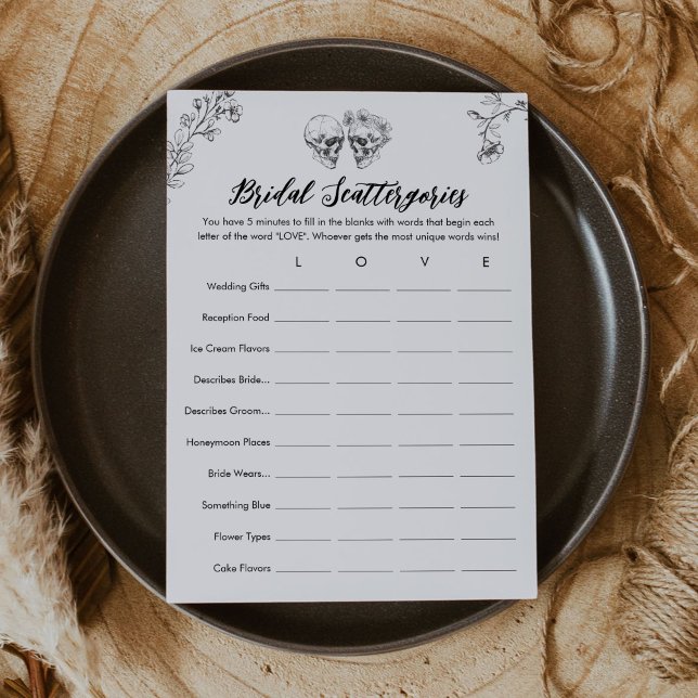 Carte de jeu Gothic Scattergories pour la fête de  (Créateur téléchargé)
