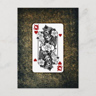 Carte de jeu gothique Reine du crâne