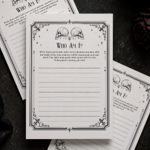 Carte de jeu Halloween Enterrement de Vie de Jeune