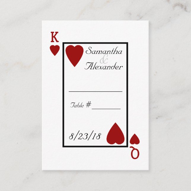 Carte de jeu King/Queen Table Place Cartes (Devant)