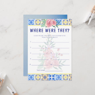 Carte de jeu Mamma Mia en Carrelage bleu italien