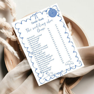 Carte de jeu mariage de Fête des mariées côtière d