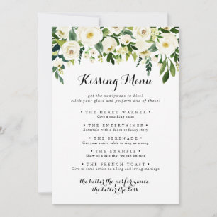Carte de jeu Mariage floral vert