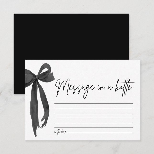 Carte de jeu Message dans une bouteille avec un ru (Devant / Derrière)