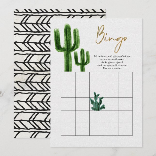 Carte de jeu mexicaine Cactus (Devant / Derrière)