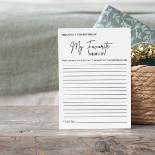 Carte de jeu moderne minimal Anniversaire Favori m