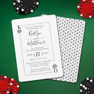 Carte de jeu Monogramme 25e anniversaire de Mariag