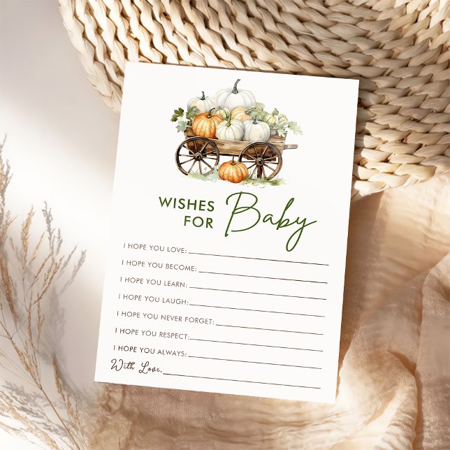 Carte de jeu pour Baby Shower avec voeux de citrou (Créateur téléchargé)