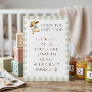 Carte de jeu pour douche de bébé Goose Gingham Gue