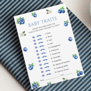 Carte de jeu pour les caractéristiques du bébé pou