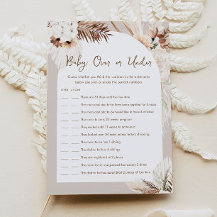 Carte de jeu SIERRA Baby Over or Under Baby shower