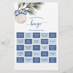 Carte de jeux de bingo Bow hiver