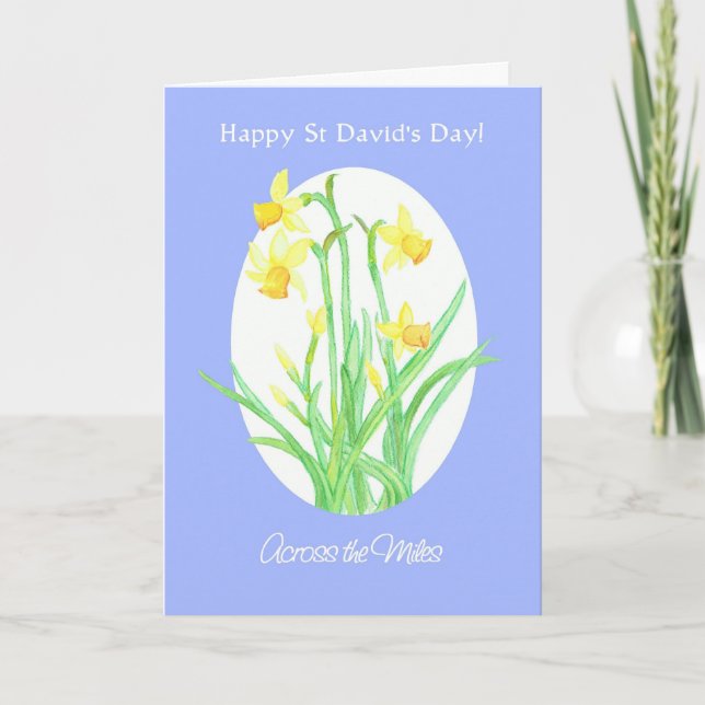 Carte de jonquilles du jour de St David, à travers (Devant)