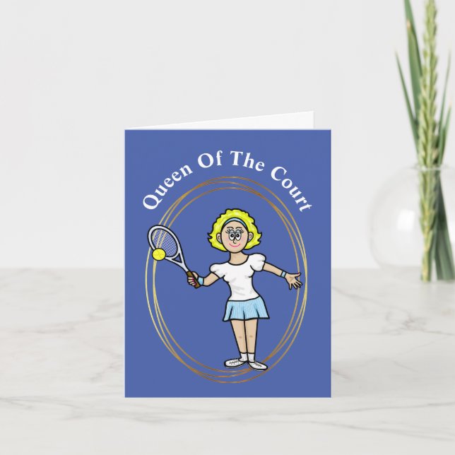 Carte de joueur de tennis Queen of the Court Femal (Devant)