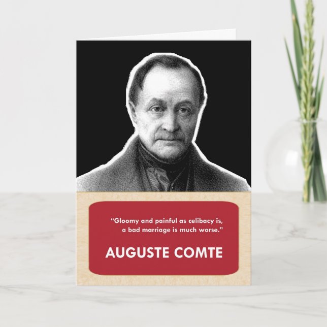 Carte de jour d'Auguste Comte Anti-Valentine (Devant)