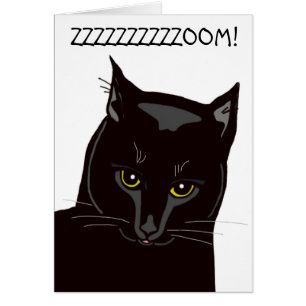 Carte de jour de chat noir Gotcha