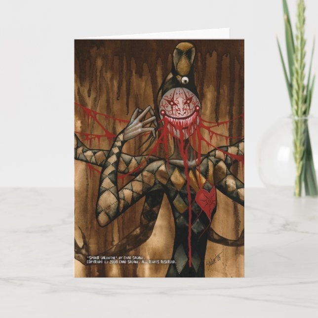 Carte de jour de Hallontines : Araignée Valentine (Devant)