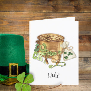 Carte de Jour de la Saint Patrick amusante pour le