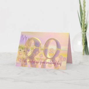 Carte de jour de mariage des meilleurs voeux
