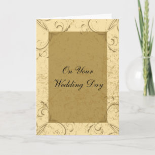 Carte de jour de mariage désorganisée et élégante