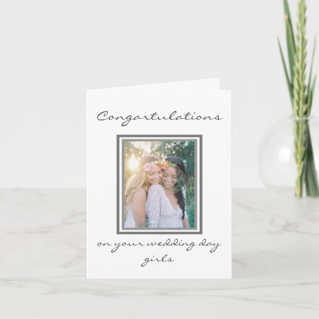 Carte de jour de mariage - Félicitations (Devant)