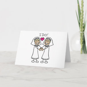 Carte de jour de mariage lesbienne