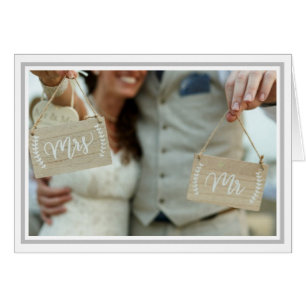 Carte de jour de mariage Personnaliser - M. & Mme