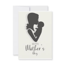 Carte de jour de mère élégante avec lettre dans le