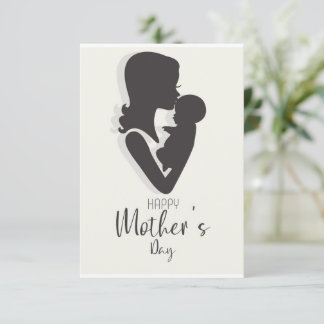 Carte de jour de mère élégante avec lettre dans le