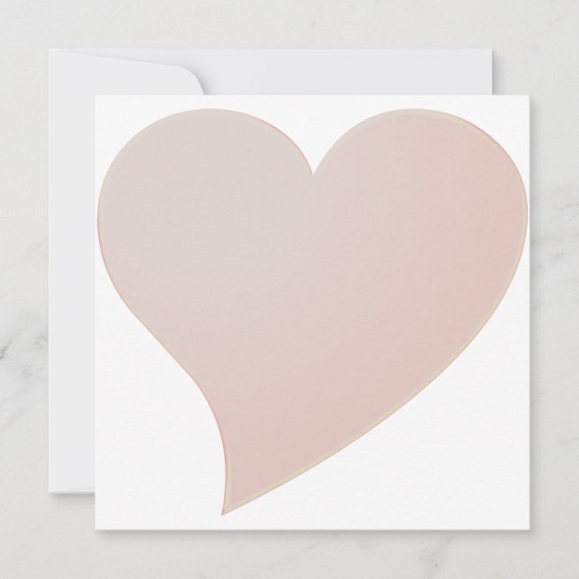 Carte de jour de Saint Valentin rose pâle et pâle (Devant)