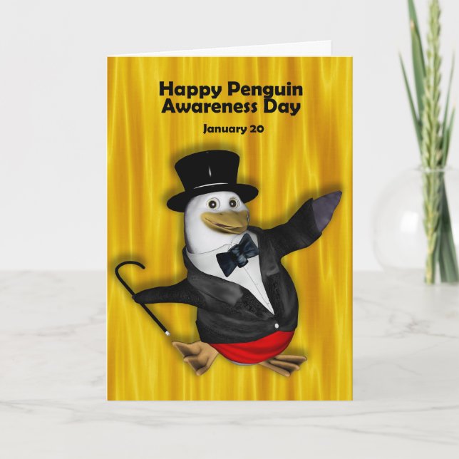 Carte de jour de sensibilisation aux pingouins ~ 2 (Devant)