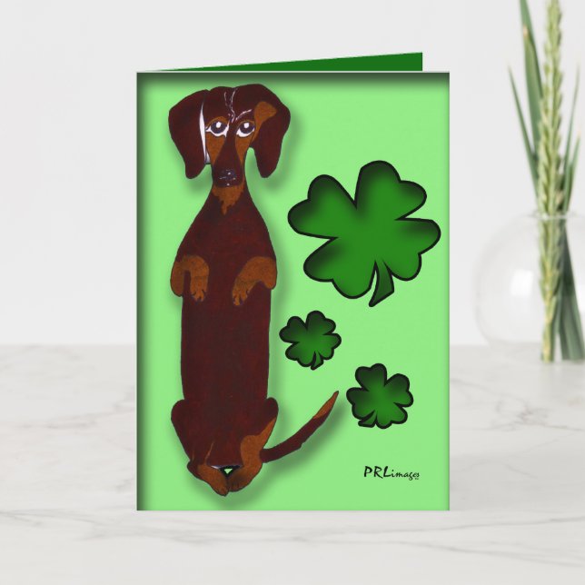 Carte de jour de Sidney St Patrick de teckel (Devant)