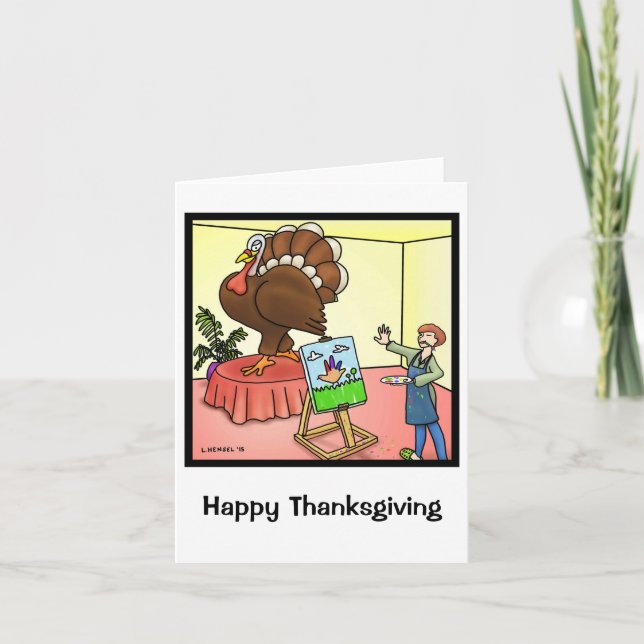 Carte de jour de Thanksgiving pour la Turquie à la (Devant)