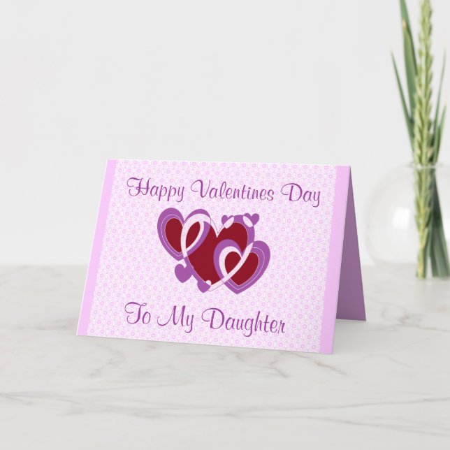 CARTE DE JOUR DE VALENTINES DE FILLE (Devant)