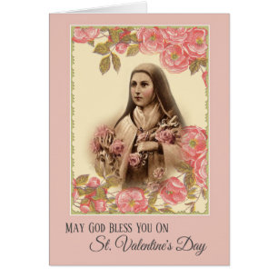 Carte de jour de Valentines de St Therese