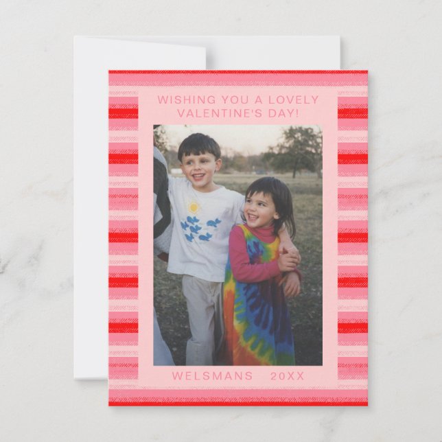 Carte de jour de Valentines photo mignonne (Devant)