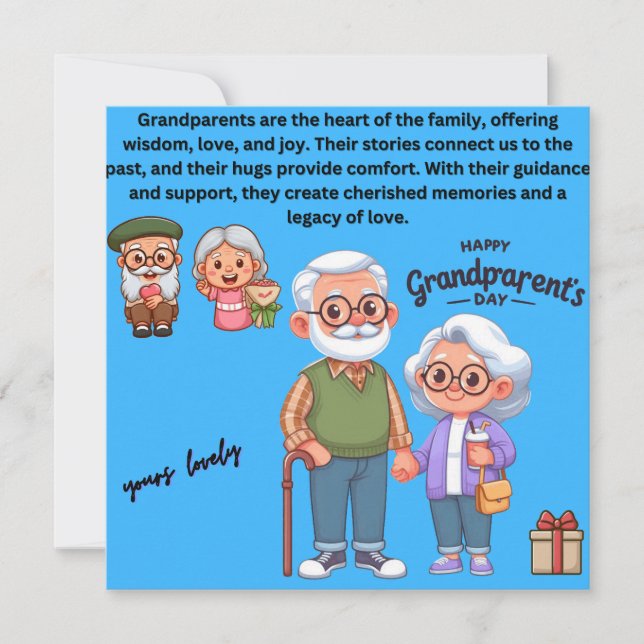 carte de jour des grands-parents (Devant)
