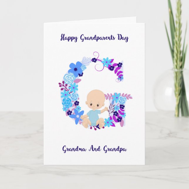 Carte de jour des grands-parents de Baby Boy (Devant)