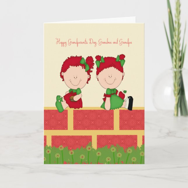 Carte de Jour des Grands-parents de Twins (Devant)