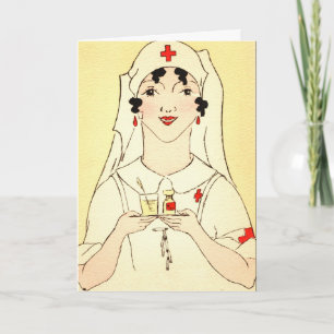 Carte de jour des infirmières vintages