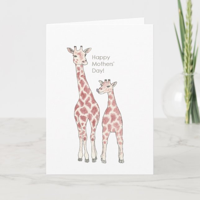 Carte de jour des mères de girafe (Devant)