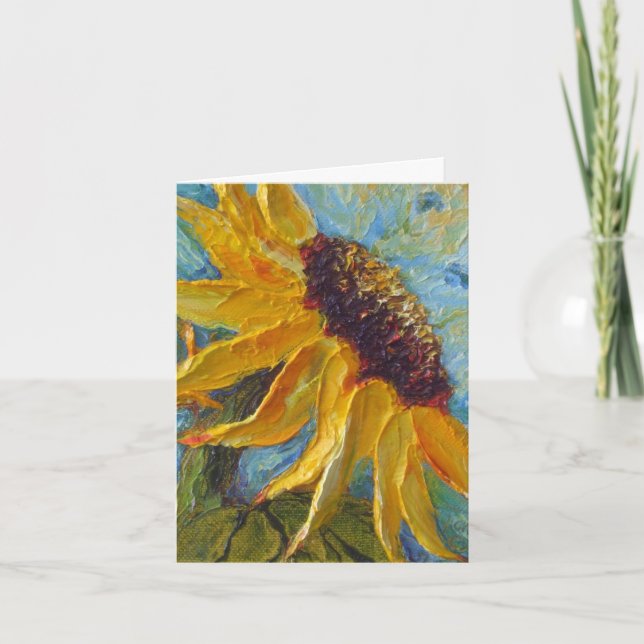 Carte de jour des mères de tournesol jaune (Devant)