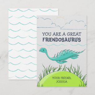 Carte de jour Dinosaur Valentines pour enfants