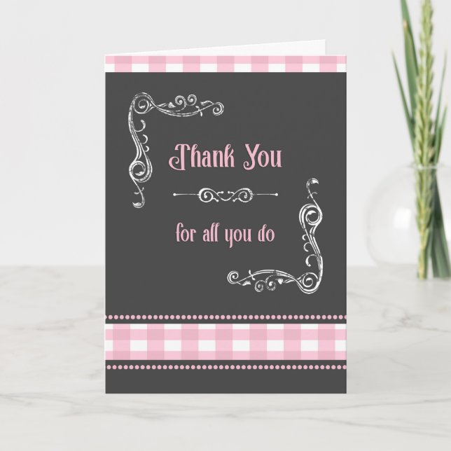 Carte de jour du patron / Merci (Devant)