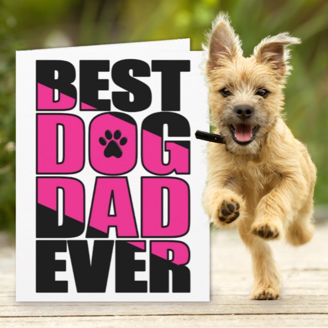 Carte de jour du père du meilleur chien papa (Créateur téléchargé)